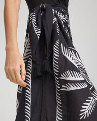 Chico's Sale Black/Multi Magicsuit® Hearts of Palm Pareo