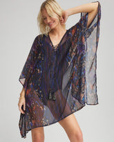 Chico's Sale Black/Multi Miraclesuit® Tapiz Caftan Cover-Up