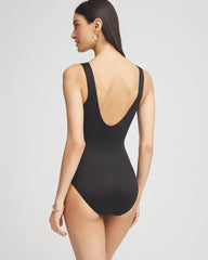 Chico's On Sale Black Miraclesuit® Network News Evoke One Piece Swimsuit