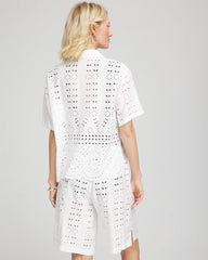 Chico's For Sale Alabaster Swimsuit Cover-Up Short and Shirt Set