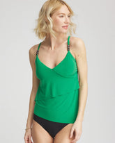 Chico's Outlet Green Magicsuit® Solid Elsa Tankini