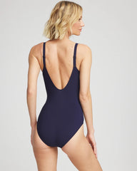 Chico's Sale Navy Gottex Tutti Frutti V-Neck One Piece