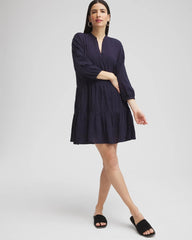 Chico's For Sale Classic Navy Embroidered Eyelet Coverup