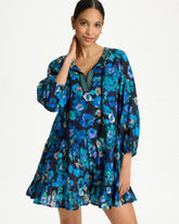 Chico's Discount Black/Multi Secret Garden Beach Dress
