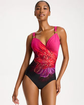 Chico's Outlet Black/Multi Miraclesuit® Petali Rosa Pareo