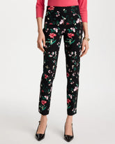 Chico's Sale Black Kyoto Bloom Brigitte™ Slim Ankle Pants