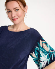 Chico's Outlet Kings Navy Travelers™ Printed Kimono Sleeve Top