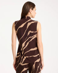 Chico's For Sale Cocoa Bean Travelers™ Zebra Knit Wrap Top