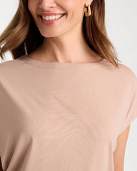 Chico's Online Mocha Mousse Travelers™ Palm Embossed Knit Top
