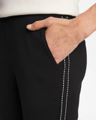 Chico's Online Black Zenergy® Double-Knit Pick Stitch Ankle Pants