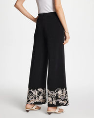 Chico's Discount Travelers Black Travelers™ Border Pants