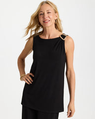 Chico's Outlet Black Travelers™ Knit Buckle Tunic