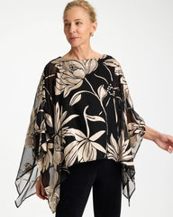 Chico's Online Travelers Black Travelers™ Burnout Floral Chiffon Top