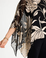 Chico's Online Travelers Black Travelers™ Burnout Floral Chiffon Top