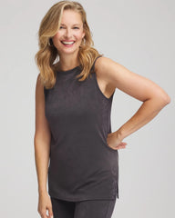 Chico's Discount Serene Gray Travelers™ Classic Side-Slit Tank