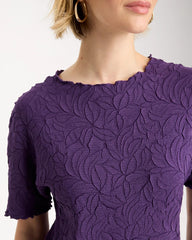 Chico's Sale Rich Amethyst Travelers™ Embossed Pullover Top