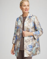 Chico's Outlet Walnut Travelers™ Collection Watercolor Jacquard Jacket