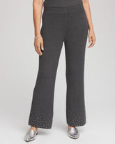 Chico's On Sale Graphite Gray Travelers™ Embellished Straight-Leg Pants