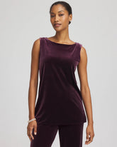 Chico's Sale Night Bloom Travelers™ Velvet Side-Slit Tank