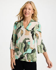 Chico's For Sale Kelp Forest Travelers™ Bloom V-Neck Kimono Top