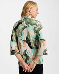 Chico's For Sale Kelp Forest Travelers™ Bloom V-Neck Kimono Top