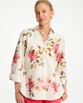 Chico's Discount Hot Honeysuckle No Iron™ Printed Stretch Shirt