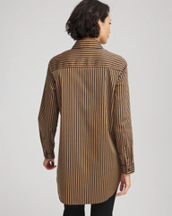 Chico's On Sale Black No Iron™ Slimming Imperial Stripe Tunic