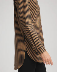 Chico's On Sale Black No Iron™ Slimming Imperial Stripe Tunic