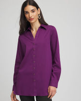 Chico's For Sale Purple Royale No Iron™ Novelty Button Tunic