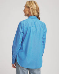 Chico's Online Empire Blue No Iron™ Classic Striped Shirt