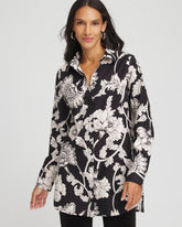 Chico's Outlet Black No Iron™ Bryne Bloom Stretch Tunic