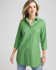 Chico's Outlet Salted Lime No Iron™ Geo-Print Tunic