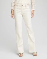 Chico's On Sale English Cream Petite Girlfriend Flared Leg Jeans