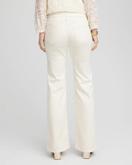 Chico's On Sale English Cream Petite Girlfriend Flared Leg Jeans
