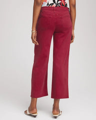 Chico's Online Russet Red Girlfriend Wide-Leg Crop Jean