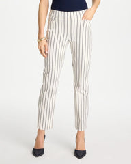 Chico's On Sale Alabaster Pinstriped Brigitte™ Slim Ankle Pants