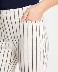 Chico's On Sale Alabaster Pinstriped Brigitte™ Slim Ankle Pants