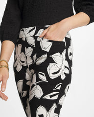 Chico's Outlet Black Blooms Brigitte™ Slim Pull-On Ankle Pants