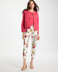 Chico's Sale Hot Honeysuckle Brigitte™ Slim Mari Bloom Crop