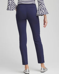 Chico's Discount Passport Blue Brigitte™ Pull-On Slim Rivet Ankle Pants