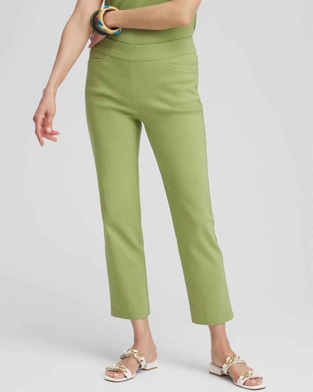 Chico's Sale Spanish Moss Brigitte™ Pull-On Slim Cropped Pants