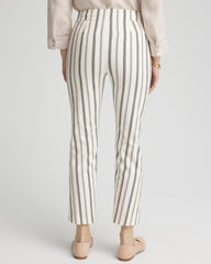 Chico's Online Ecru Brigitte™ Slub Striped Cropped Pants