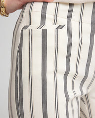 Chico's Online Ecru Brigitte™ Slub Striped Cropped Pants