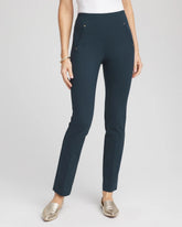 Chico's For Sale Teal Shadow Juliet Slim Trim Detail Ankle Pants