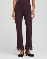 Chico's Outlet Night Bloom Juliet Feathered Flared Cropped Pants