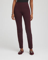 Chico's Sale Black Circle Jacquard Juliet Slim Ankle Pants