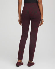 Chico's Sale Black Circle Jacquard Juliet Slim Ankle Pants