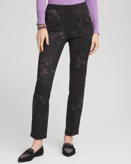Chico's Online Black Juliet Floral Ankle Pants