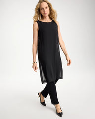 Chico's Discount Travelers Black Travelers™ Layered Chiffon Tunic