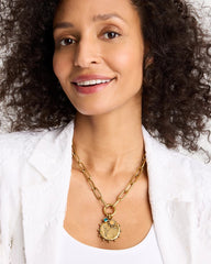 Chico's Outlet Mixed Metals Pisces Zodiac Charm Pendant